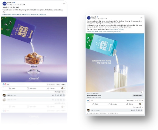 Social media post Vinamilk