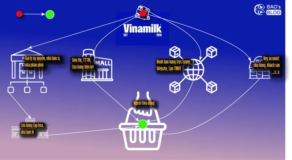 tổng quan kênh phân phối của Vinamilk